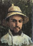 Gustave Caillebotte Self-Portrait in Colonial Helmet oil on canvas